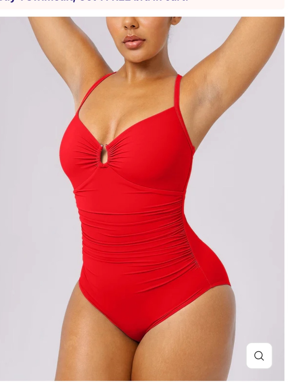Red Keyhole One-Piece Swimsuit NWOT